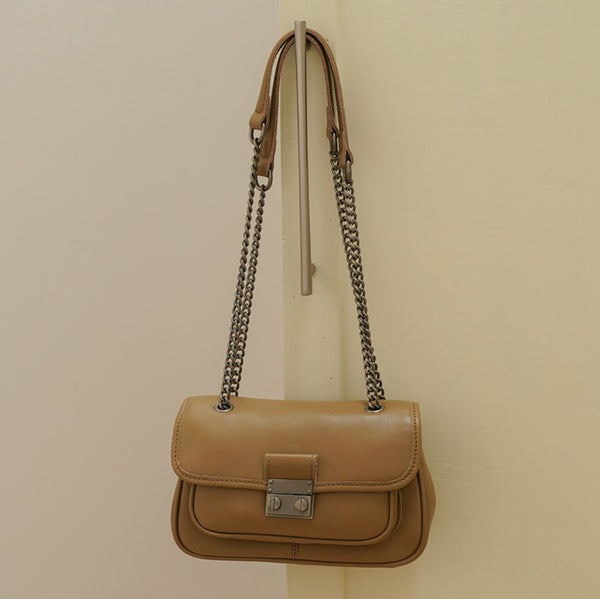 台灣李記皮具 李記 原創真皮手工 高級感の小人数本革女性バッ小方形包23012號原創手工真皮 皮件