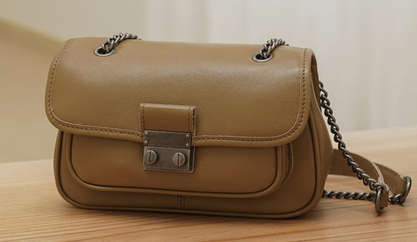 台灣李記皮具 李記 原創真皮手工 高級感の小人数本革女性バッ小方形包23012號原創手工真皮 皮件