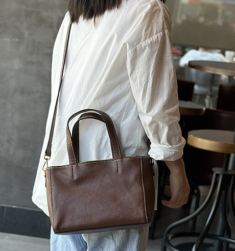 Taiwan Lee Kee Leather Goods Lee Kee Original Handmade Genuine Leather Vintage Soft Cowhide Simple Side Backpack No. 23017 Original Handmade Genuine Leather Leather Goods