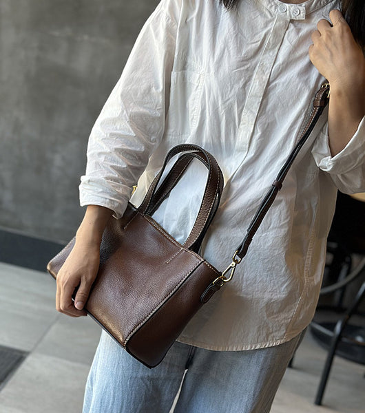 Taiwan Lee Kee Leather Goods Lee Kee Original Handmade Genuine Leather Vintage Soft Cowhide Simple Side Backpack No. 23017 Original Handmade Genuine Leather Leather Goods