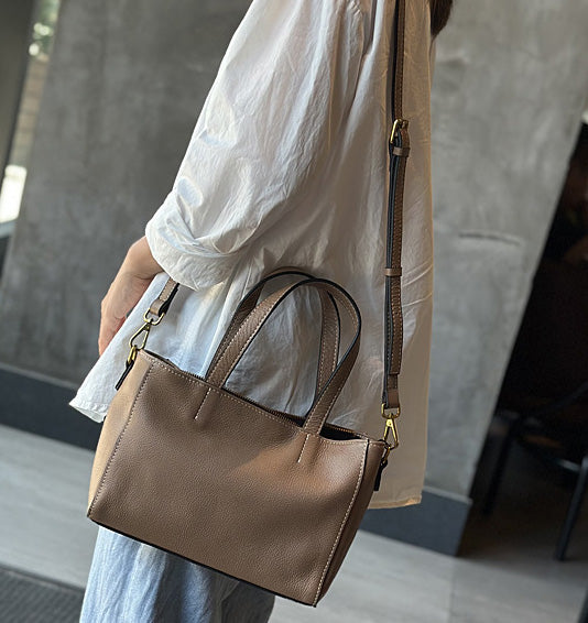 Taiwan Lee Kee Leather Goods Lee Kee Original Handmade Genuine Leather Vintage Soft Cowhide Simple Side Backpack No. 23017 Original Handmade Genuine Leather Leather Goods