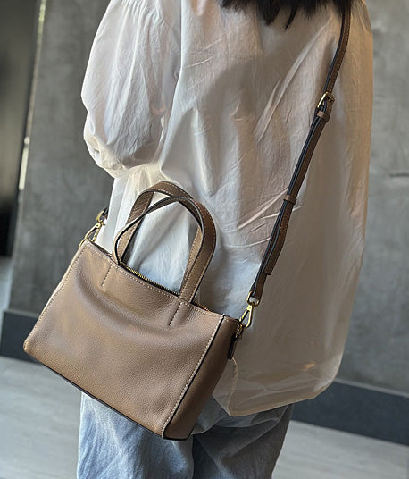 Taiwan Lee Kee Leather Goods Lee Kee Original Handmade Genuine Leather Vintage Soft Cowhide Simple Side Backpack No. 23017 Original Handmade Genuine Leather Leather Goods