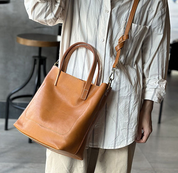 Taiwan Lee Kee Leather Goods Lee Kee Original Handmade Leather Japanese Style Simple Retro Style Tote Bag No. 23033 Original Handmade Leather Goods