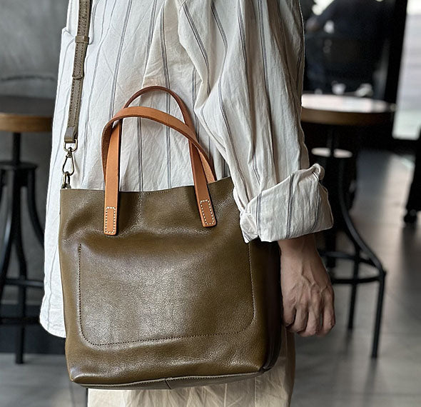 Taiwan Lee Kee Leather Goods Lee Kee Original Handmade Leather Japanese Style Simple Retro Style Tote Bag No. 23033 Original Handmade Leather Goods