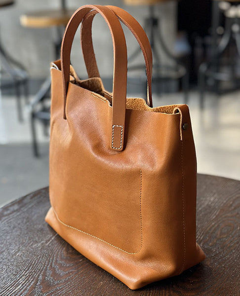 Taiwan Lee Kee Leather Goods Lee Kee Original Handmade Leather Japanese Style Simple Retro Style Tote Bag No. 23033 Original Handmade Leather Goods