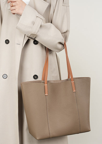 Taiwan Lee Kee Leather Goods Lee Kee Original Handmade Leather European and American Simple Casual Tote Bag No. 2378 Original Handmade Leather Leather Goods