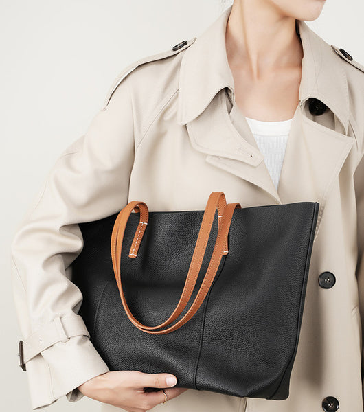 Taiwan Lee Kee Leather Goods Lee Kee Original Handmade Leather European and American Simple Casual Tote Bag No. 2378 Original Handmade Leather Leather Goods