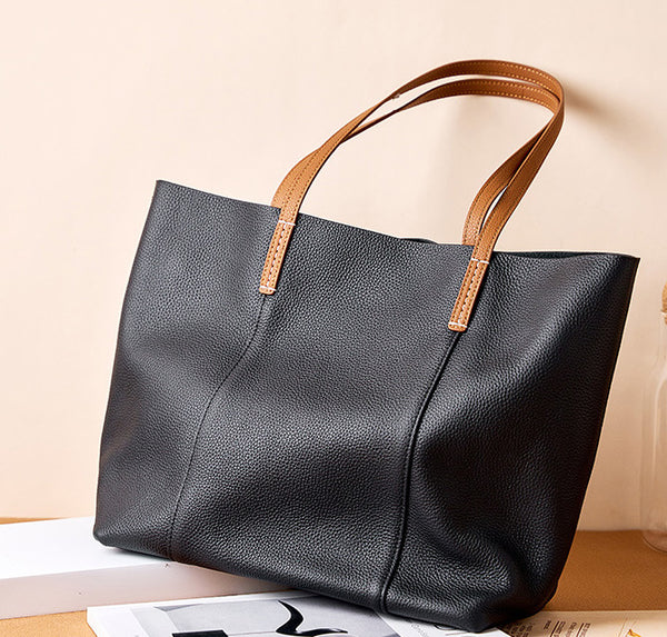 Taiwan Lee Kee Leather Goods Lee Kee Original Handmade Leather European and American Simple Casual Tote Bag No. 2378 Original Handmade Leather Leather Goods