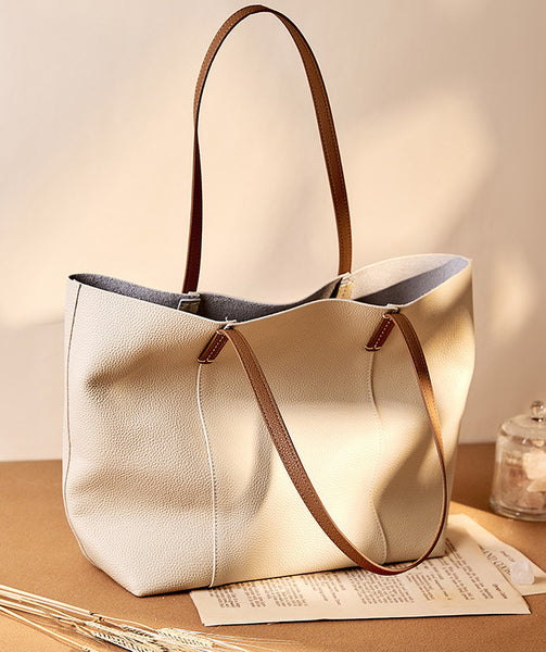 Taiwan Lee Kee Leather Goods Lee Kee Original Handmade Leather European and American Simple Casual Tote Bag No. 2378 Original Handmade Leather Goods