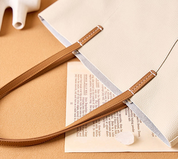 Taiwan Lee Kee Leather Goods Lee Kee Original Handmade Leather European and American Simple Casual Tote Bag No. 2378 Original Handmade Leather Goods