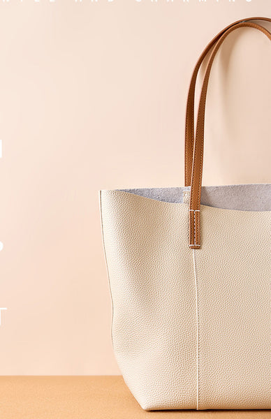 Taiwan Lee Kee Leather Goods Lee Kee Original Handmade Leather European and American Simple Casual Tote Bag No. 2378 Original Handmade Leather Goods