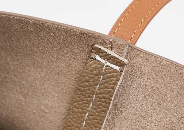 Taiwan Lee Kee Leather Goods Lee Kee Original Handmade Leather European and American Simple Casual Tote Bag No. 2378 Original Handmade Leather Goods