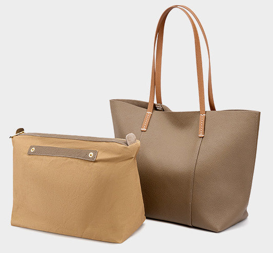 Taiwan Lee Kee Leather Goods Lee Kee Original Handmade Leather European and American Simple Casual Tote Bag No. 2378 Original Handmade Leather Goods