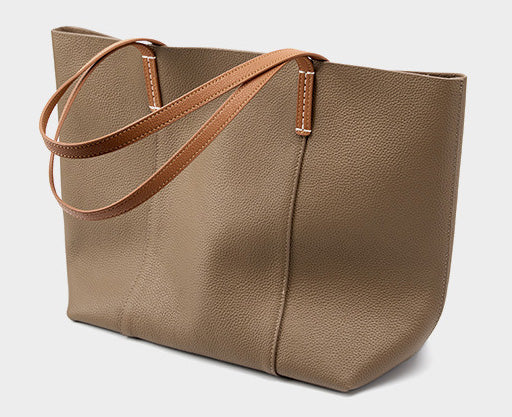 Taiwan Lee Kee Leather Goods Lee Kee Original Handmade Leather European and American Simple Casual Tote Bag No. 2378 Original Handmade Leather Goods