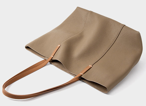 Taiwan Lee Kee Leather Goods Lee Kee Original Handmade Leather European and American Simple Casual Tote Bag No. 2378 Original Handmade Leather Goods