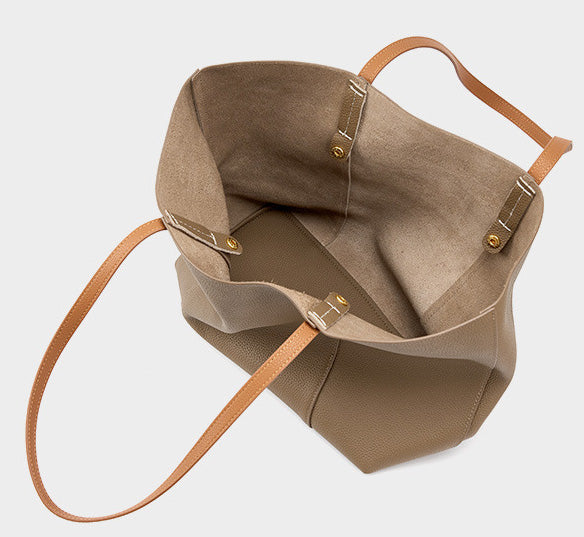 Taiwan Lee Kee Leather Goods Lee Kee Original Handmade Leather European and American Simple Casual Tote Bag No. 2378 Original Handmade Leather Goods