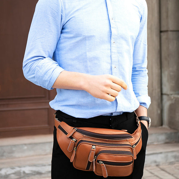 Taiwan Lee Kee Leather Goods Lee Kee original handmade genuine leather multi-functional メン genuine leather outdoor sports and leisure chest bag No. 29533 original handmade genuine leather leather goods