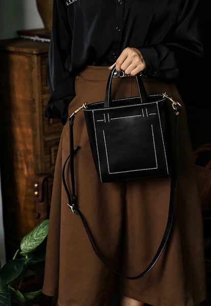 Taiwan Lee Kee Leather Goods Lee Kee original handmade genuine leather high oil mirror vegetable tanned leather small square bag No. 30162 original handmade genuine leather leather goods