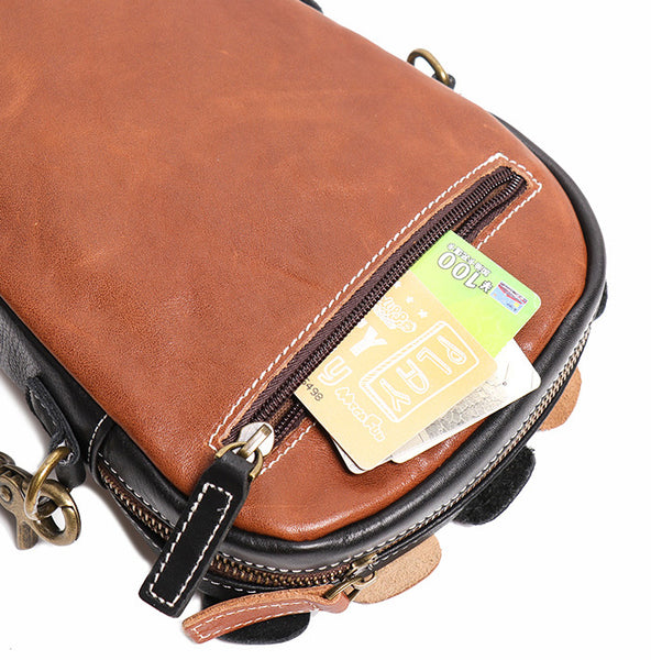 台灣李記皮具 李記 原創真皮手工 復古 個性腳趾狀 撞色簡約 手機包30316號原創手工真皮 皮件