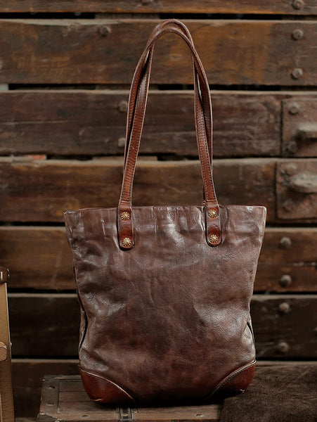 台灣李記皮具 李記 原創真皮手工 無性別なし馬皮手工メリ美式復古水桶包31047號原創手工真皮 皮件