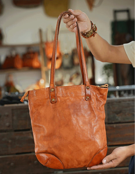 台灣李記皮具 李記 原創真皮手工 無性別なし馬皮手工メリ美式復古水桶包31047號原創手工真皮 皮件