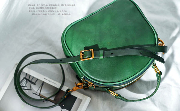 Taiwan Lee Kee Leather Goods Lee Kee Original Handmade Leather Japanese Line Smooth Retro Eyes Small Round Bag No. 316 Original Handmade Leather Goods