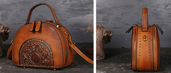 Taiwan Lee Kee Leather Goods Lee Kee original handmade genuine leather retro-style beautiful first-layer cowhide handbag No. 3205 original handmade genuine leather leather goods