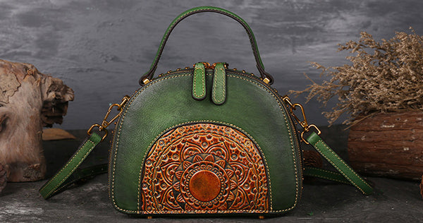 Taiwan Lee Kee Leather Goods Lee Kee original handmade genuine leather retro-style beautiful first-layer cowhide handbag No. 3205 original handmade genuine leather leather goods