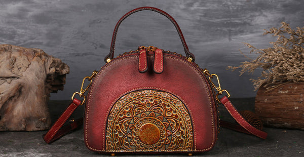 Taiwan Lee Kee Leather Goods Lee Kee original handmade genuine leather retro-style beautiful first-layer cowhide handbag No. 3205 original handmade genuine leather leather goods