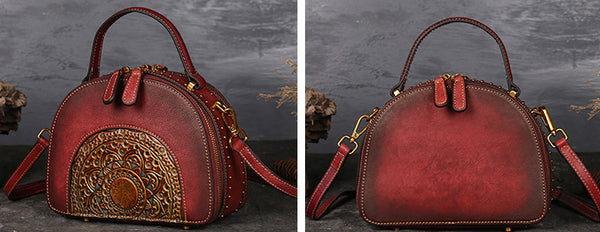 Taiwan Lee Kee Leather Goods Lee Kee original handmade genuine leather retro-style beautiful first-layer cowhide handbag No. 3205 original handmade genuine leather leather goods