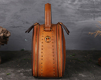 Taiwan Lee Kee Leather Goods Lee Kee original handmade genuine leather retro-style beautiful first-layer cowhide handbag No. 3205 original handmade genuine leather leather goods