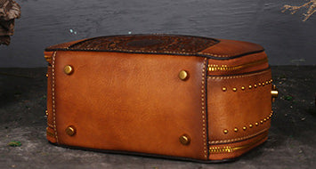 Taiwan Lee Kee Leather Goods Lee Kee original handmade genuine leather retro-style beautiful first-layer cowhide handbag No. 3205 original handmade genuine leather leather goods