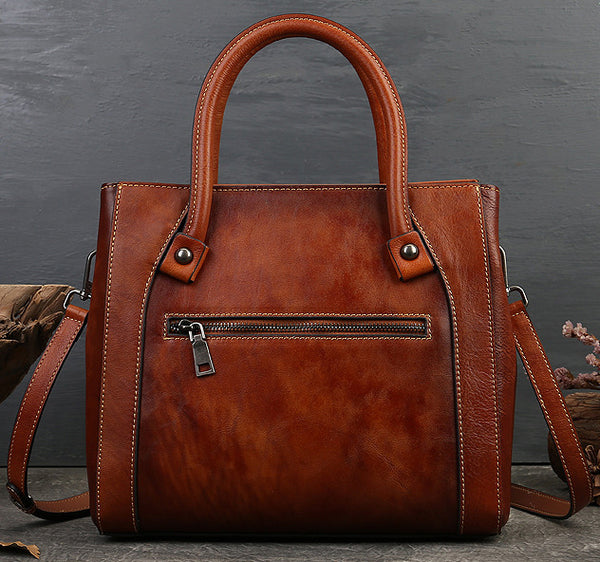 Taiwan Lee Kee Leather Goods Lee Kee Original Handmade Leather Retro Totem Multi-compartment Tote Bag No. 3299 Original Handmade Leather Leather Goods