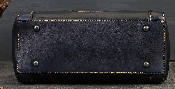 Taiwan Lee Kee Leather Goods Lee Kee Original Handmade Leather Retro Totem Multi-compartment Tote Bag No. 3299 Original Handmade Leather Leather Goods