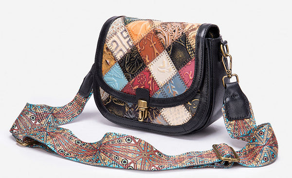 台灣李記皮具 李記 原創真皮手工 柔らかく繊細な寬肩帶拼接包331號原創手工真皮 皮件