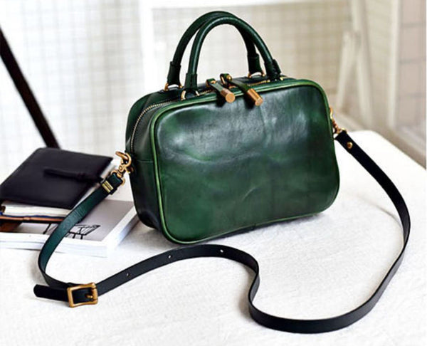 台灣李記皮具 李記 原創真皮手工 四季を通じて背負う手提包355號原創手工真皮 皮件