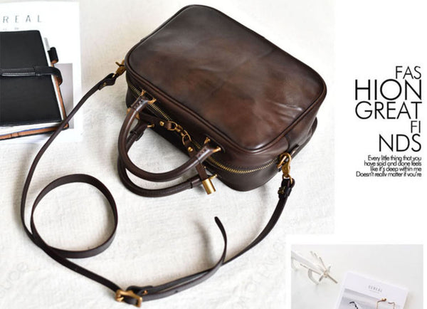 台灣李記皮具 李記 原創真皮手工 四季を通じて背負う手提包355號原創手工真皮 皮件