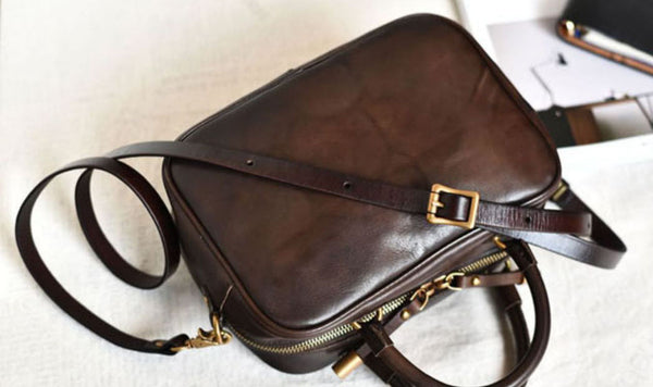 台灣李記皮具 李記 原創真皮手工 四季を通じて背負う手提包355號原創手工真皮 皮件