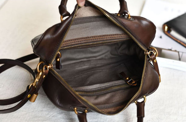 台灣李記皮具 李記 原創真皮手工 四季を通じて背負う手提包355號原創手工真皮 皮件