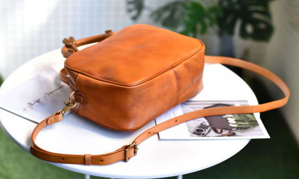 台灣李記皮具 李記 原創真皮手工 四季を通じて背負う手提包355號原創手工真皮 皮件