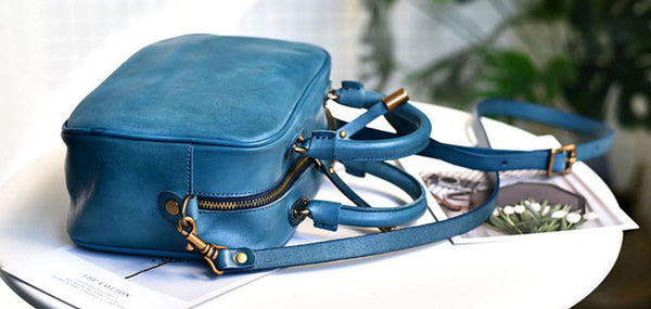 台灣李記皮具 李記 原創真皮手工 四季を通じて背負う手提包355號原創手工真皮 皮件