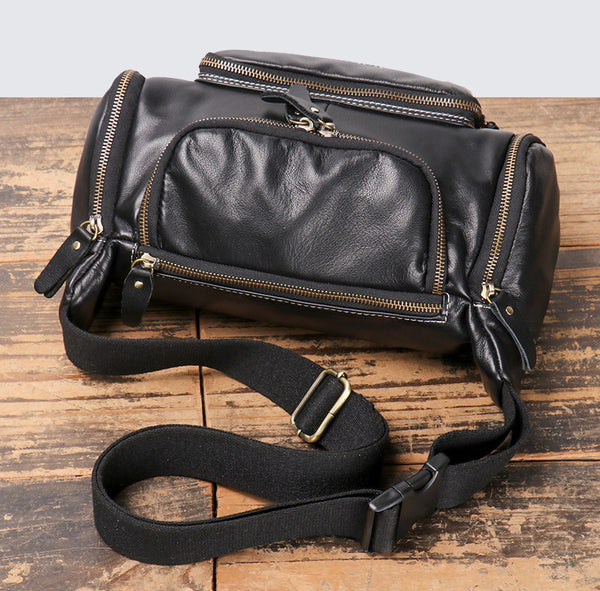 台灣李記皮具 李記 原創真皮手工 本革メン油皮運動腰包3726號原創手工真皮 皮件