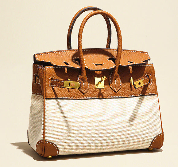 Taiwan Lee Kee Leather Goods Lee Kee Original Genuine Leather Handmade Dingfan Renji Inseam Sail & Genuine Leather Birkin Bag No. 4052 First Layer Cowhide Bag Leather Original Handmade Genuine Leather Leather Goods