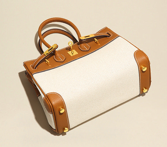 Taiwan Lee Kee Leather Goods Lee Kee Original Genuine Leather Handmade Dingfan Renji Inseam & Genuine Leather Birkin Bag No. 4052 First Layer Cowhide Bag Leather Original Handmade Genuine Leather Leather Goods