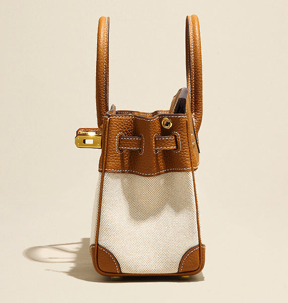 Taiwan Lee Kee Leather Goods Lee Kee Original Genuine Leather Handmade Dingfan Renji Inseam Sail & Genuine Leather Birkin Bag No. 4052 First Layer Cowhide Bag Leather Original Handmade Genuine Leather Leather Goods