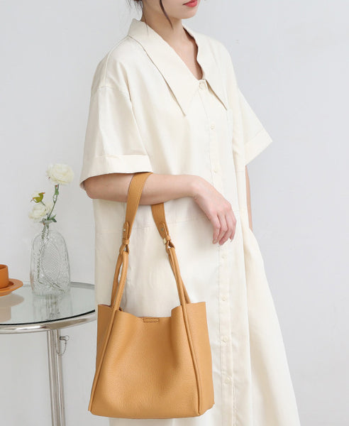 台灣李記皮具 李記 原創真皮手工 軟糯糯の休閒簡約真皮水桶包5126號原創手工真皮 皮件