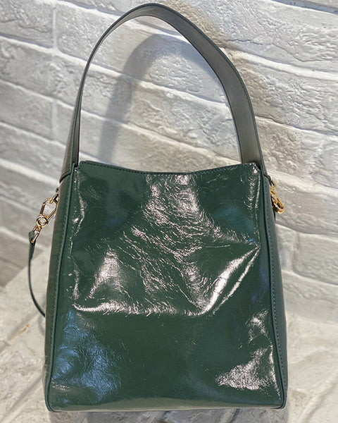 Taiwan Lee Kee Leather Goods Lee Kee original handmade genuine leather light luxury oil wax leather high-end bucket bag No. 5226 original handmade genuine leather leather goods