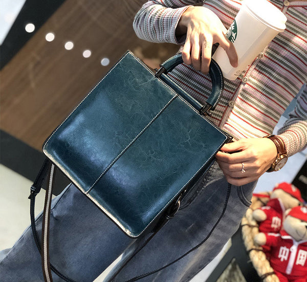 Taiwan Lee Kee Leather Goods Lee Kee original handmade genuine leather new work genuine leather ハン oil wax leather commuter tote bag No. 55711 original handmade genuine leather leather goods