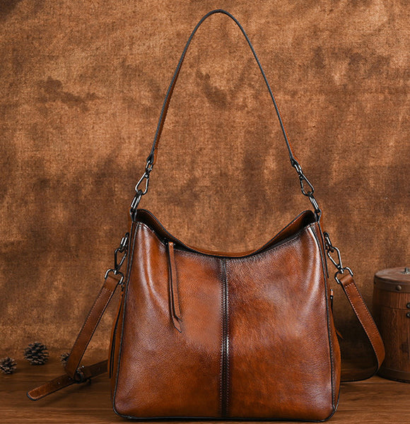 Taiwan Lee Kee Leather Goods Lee Kee original handmade leather European and American retro craftsmanship soft leather handbag No. 601 original handmade leather goods