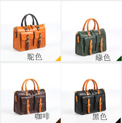 台灣李記皮具 李記 原創真皮手工 多口袋ポケ透染ット车缝邮差包6231號原創手工真皮 皮件